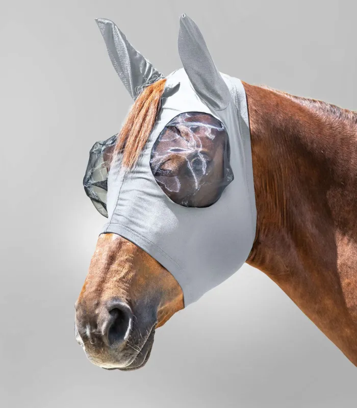 Masque anti-mouches Waldhausen Puck - Grand cheval - Gris argent Retour Gratuit