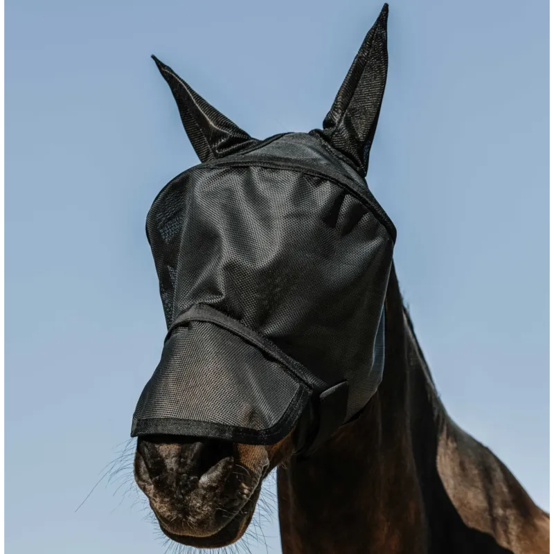 Offre Exclusive Masque anti-mouches anti-UV Equithme Protec - L - Noir
