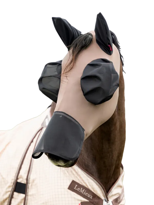 Top Vente Masque anti-mouches avec nez LeMieux Bug Relief Full - 2XL - Walnut