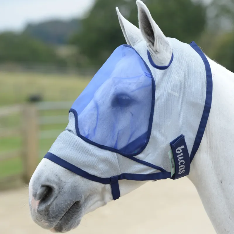Masque anti-mouches Bucas Buzz-Off Deluxe - M - Bleu Livraison Express