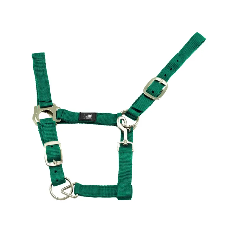 Nouveaut Licol en Nylon Double Couche avec Double Rglage Supreme - Poney - Herbe verte
