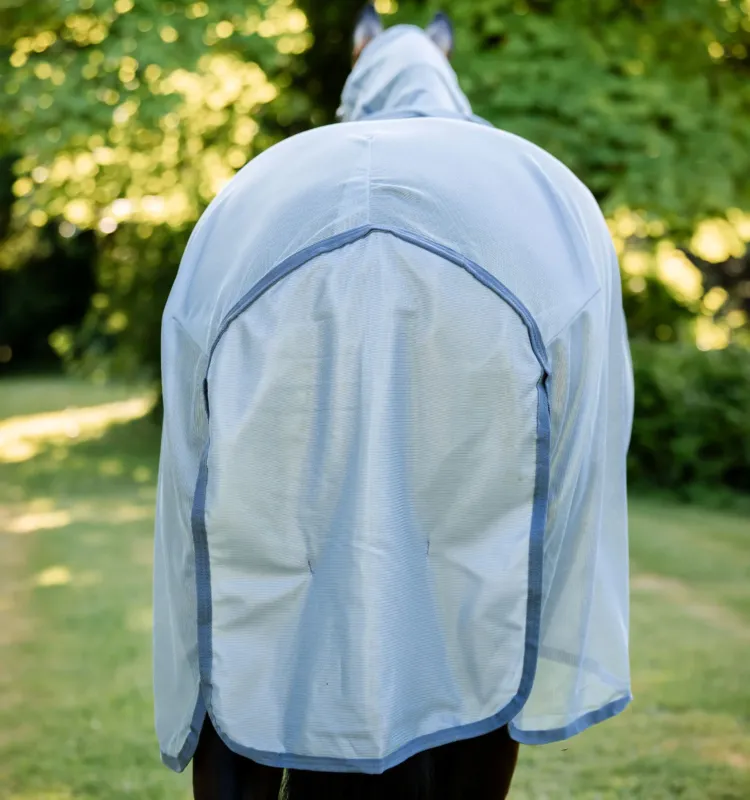 Couverture anti-mouches Horseware Amigo Integrated - 130 cm - Bleu chin / bleu / argent Promotion Saisonnire