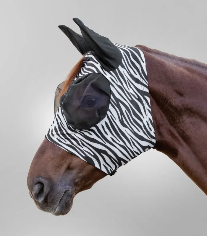 Bon March Masque anti-mouches Waldhausen Puck Zebra - Shetland - Noir / blanc