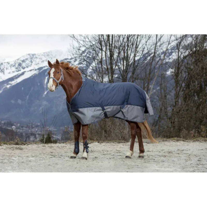 Couverture Equithme TYREX 600D - 110 cm - Marine / gris Achat Immdiat
