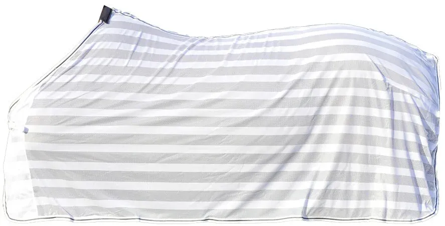 Couverture anti-mouches HKM - 115 cm - Blanc / bleu Solde