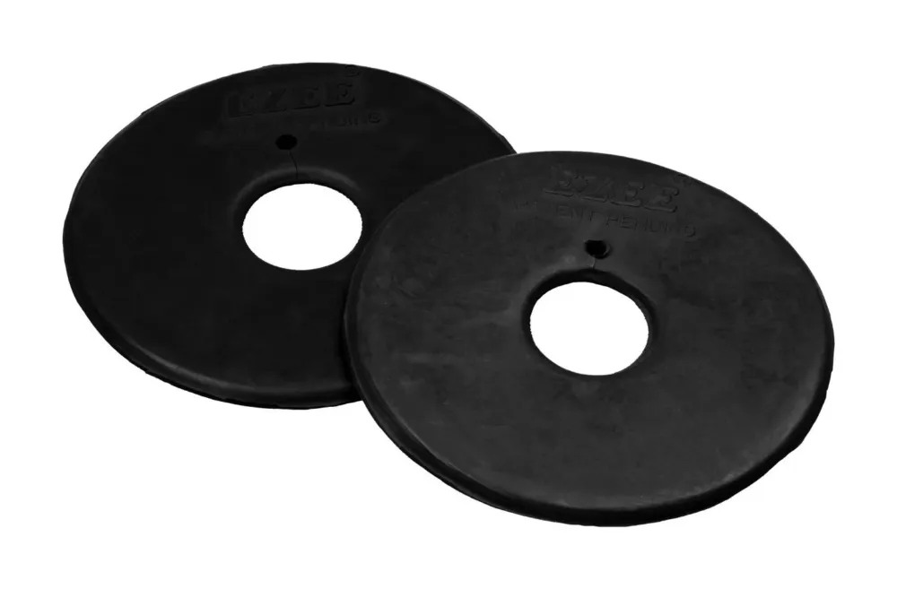 Top Vente Rondelles de Mors Anneaux Recouvert de Caoutchouc Umbria Equitazione - Noir