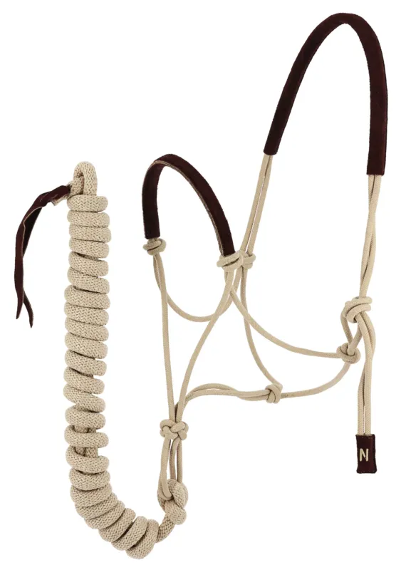 Licol thologique + longe Norton Sude - Cheval - Beige / brun Meilleur Prix