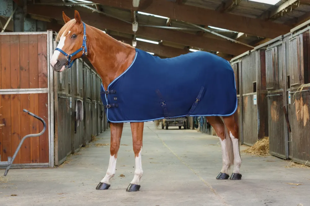 Affaire Saisir Chemise polaire Riding World avec sursangles croises 230g - 105 cm - Marine / bleu ciel