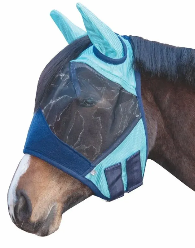 Masque anti-mouches Lissabon Style HKM - Cheval - Bleu aqua Affaire Saisir