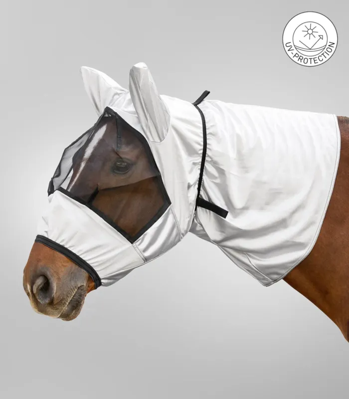 Masque anti-mouches Waldhausen anti-eczma - Cob - Gris argent Populaire