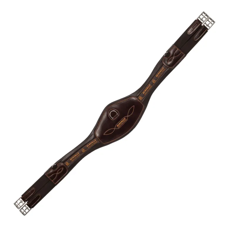Paiement Scuris Sangle anatomique obstacle en cuir souple Acavallo - 150 cm - Marron fonc