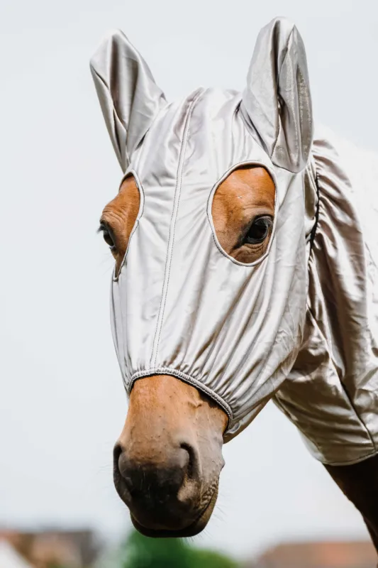 Bonnet anti-eczma Riding World - Petit poney - Gris Remise