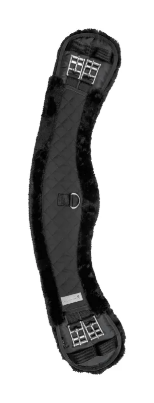 Acheter Direct Sangle demi-lune Waldhausen courte tissu molleton - 90 cm - Noir / noir