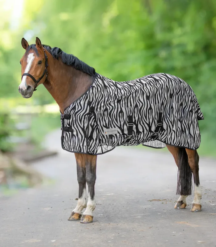 Chemise anti-mouches Waldhausen Zebra - 155 cm - Noir / blanc Super Prix