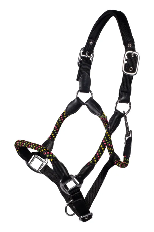 Prix Rduit Licol HKM Neon Flash - Cob - Noir