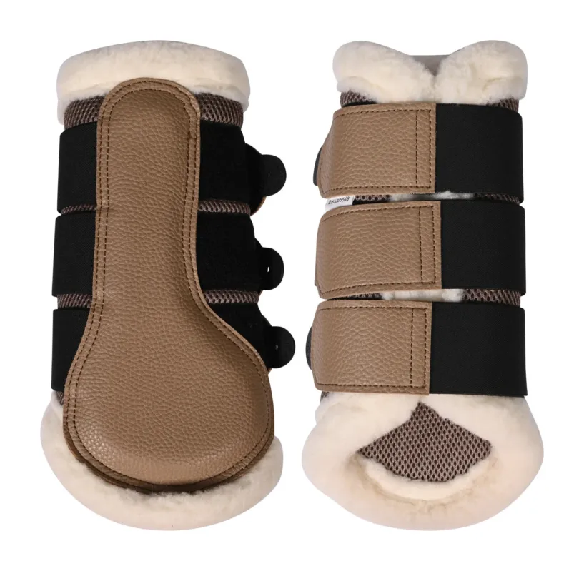 Livraison Gratuite Gutres HKM Comfort Premium Mesh avec fourrure - XL - Taupe