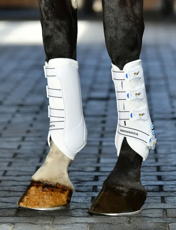 Gutres de dressage Weatherbeeta coque dur Tough-Tec - L - Blanc Meilleur Prix