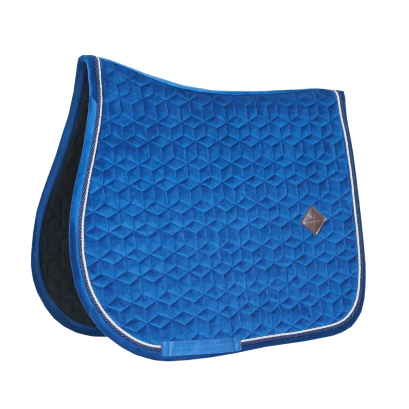 Quantit Limite Tapis de selle Basic Velvet jumping Kentucky - Cob - Bleu marine