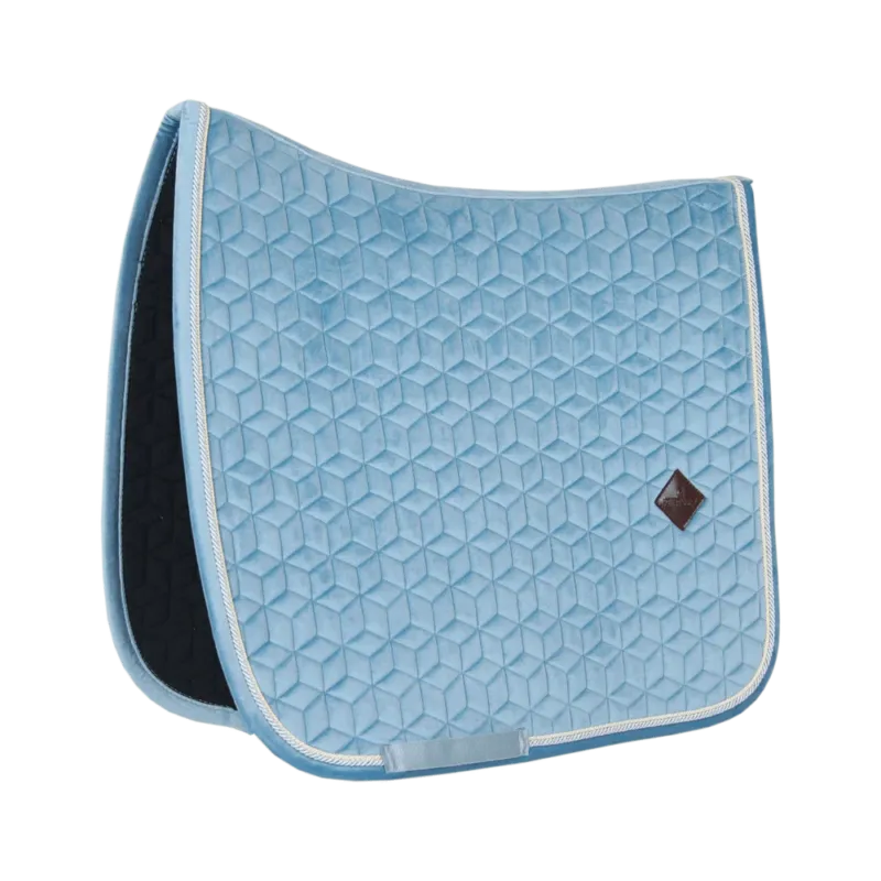 Tapis de selle Velvet dressage Kentucky - Cob - Bleu clair Meilleure Vente