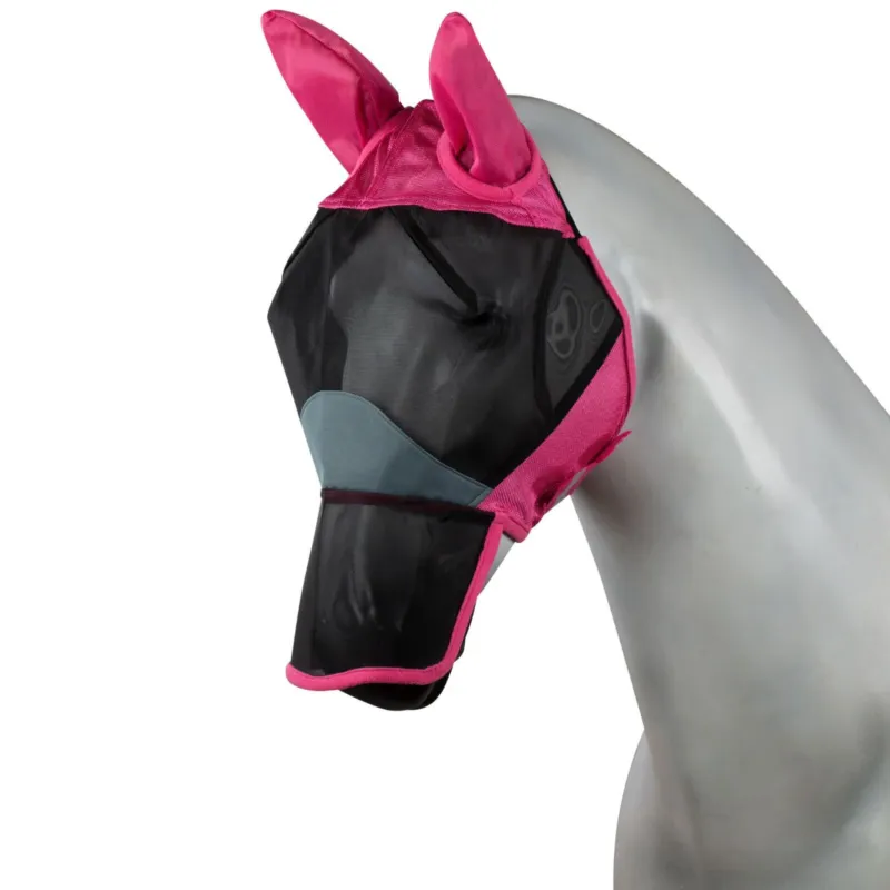 Masque anti-mouches Eira Horze - Cheval - Rose Meilleur Prix