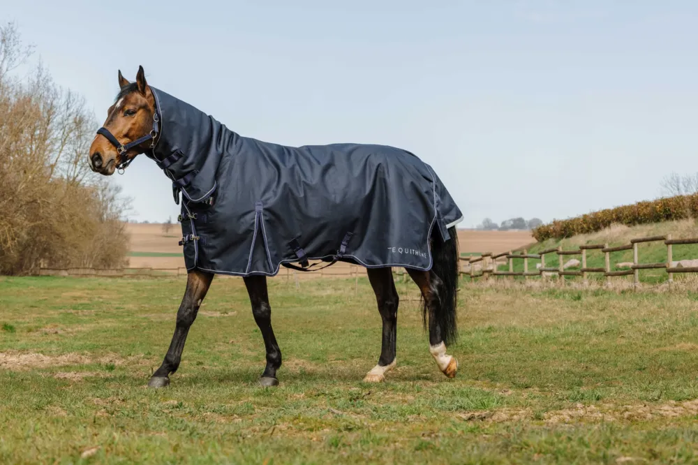 Couverture d'extrieur Equithme Anatomic combo 1200 D - 135 cm - Marine Meilleur Prix