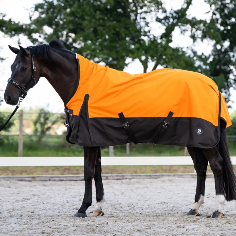 Couverture d'extrieur Imperial Riding Customized High Neck Summer - 155 cm - Orange / marron fonc Bon Plan