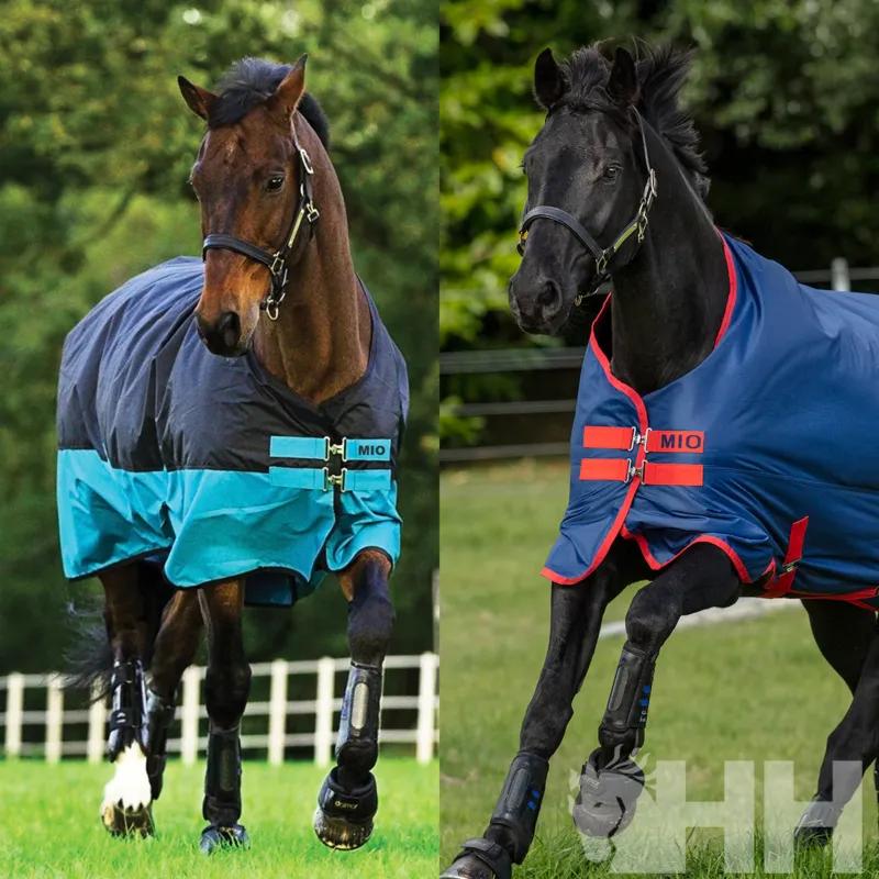 Seulement Aujourdhui Manta Mio Pony Exterior Medium 200g - Negro/Turquesa / 85 cm