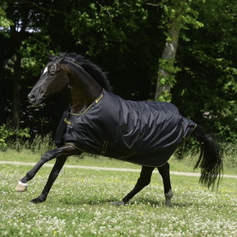Marque Couverture Bucas Irish Turnout Light 50g 1200D - 115 cm - Noir / dor