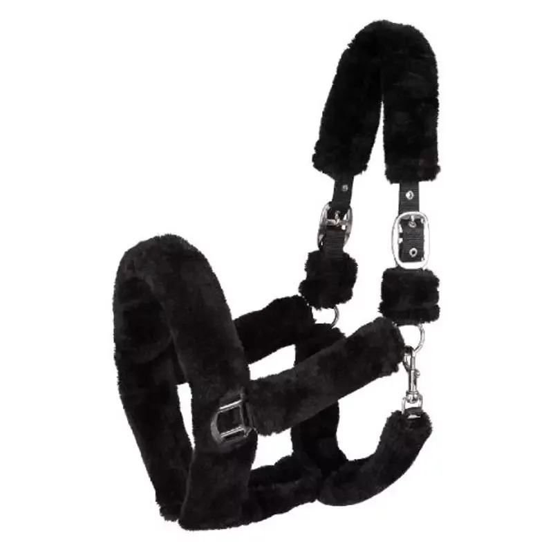 Super Prix Licol cheval Cozy Waldhausen mouton - Cob/pur-sang - Noir