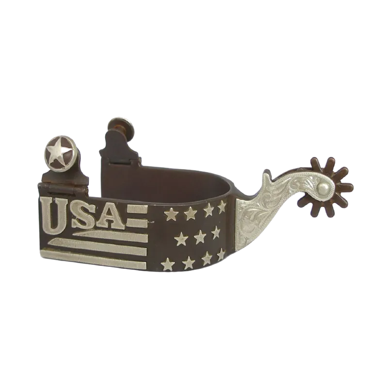 Bon Plan Eperons fer brun US flag