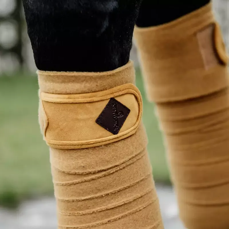 Bandes cheval Polo Velvet Kentucky - Moutarde Retour Gratuit