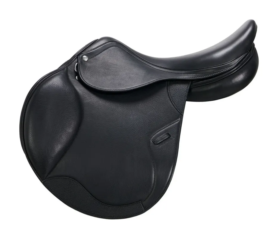 Nouvelle Collection Selle obstacle en cuir double Meredith Equestro - 16,5" - Noir