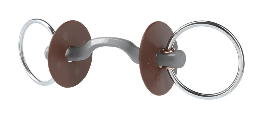Mors de filet Beris passage de langue Konnex fin anneau 7,5 cm - 110 mm - Doux Commander Vite