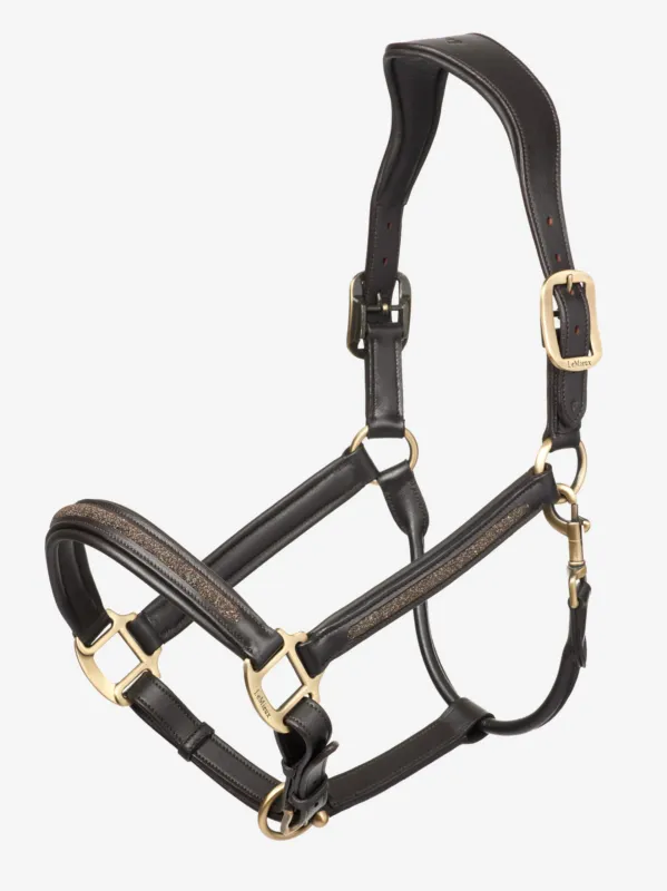 Licol LeMieux Leather Crystal - Cheval - Marron Offre Exclusive