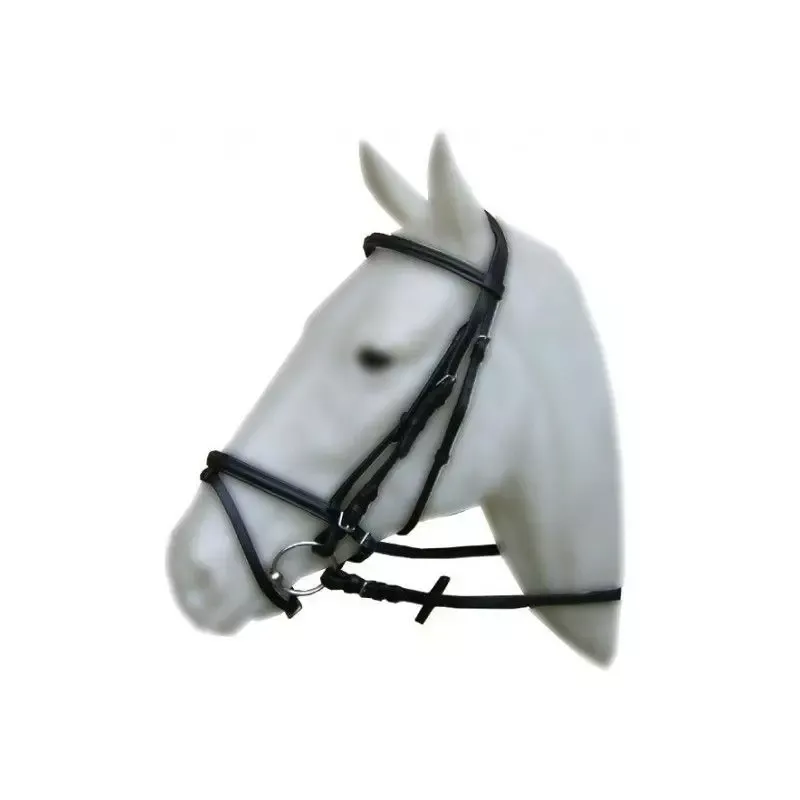 Commande En Gros Bridon cuir Cavalhorse muserolle combine – Mini-shetland – Noir