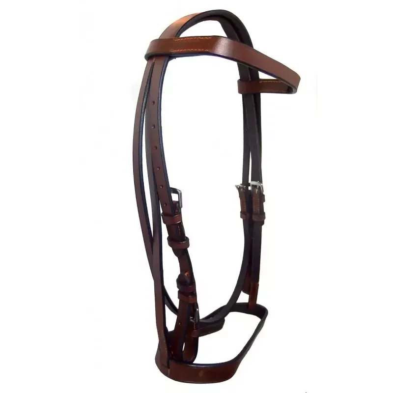 Bridon Cavalhorse muserolle franaise cuir huil cheval - Cheval - Havane Vente Flash