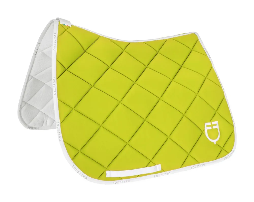 Meilleur Choix Tapis de dressage en tissu technique avec logo GP Equestro - Poney - Citron / blanc