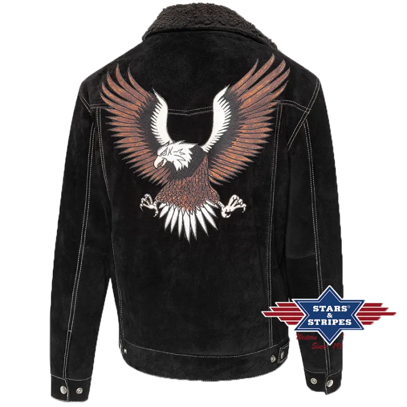 Pas Cher Veste daim Decker Black