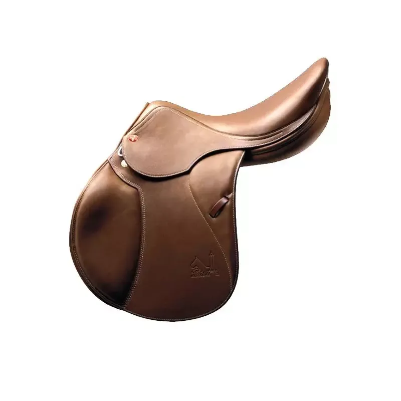 Selle cheval CSO cuir double veau Paris Prestige - Tabac Offre Exclusive