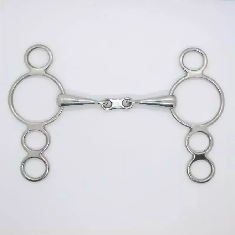 Mors cheval Pessoa 3 anneaux double brisure lien plat 18mm Pro-Confort Horsewear Prix Cass