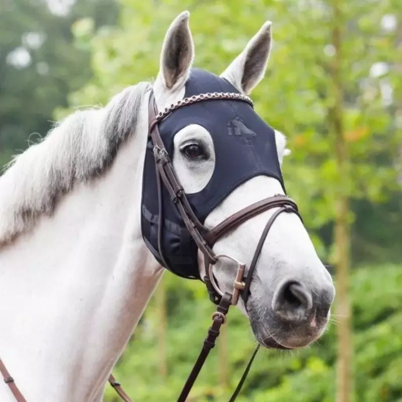 Prix Cass Masque stress cheval Technologie Titane Liquide sans oreilles fermeture velcro Fenwick - S - Noir