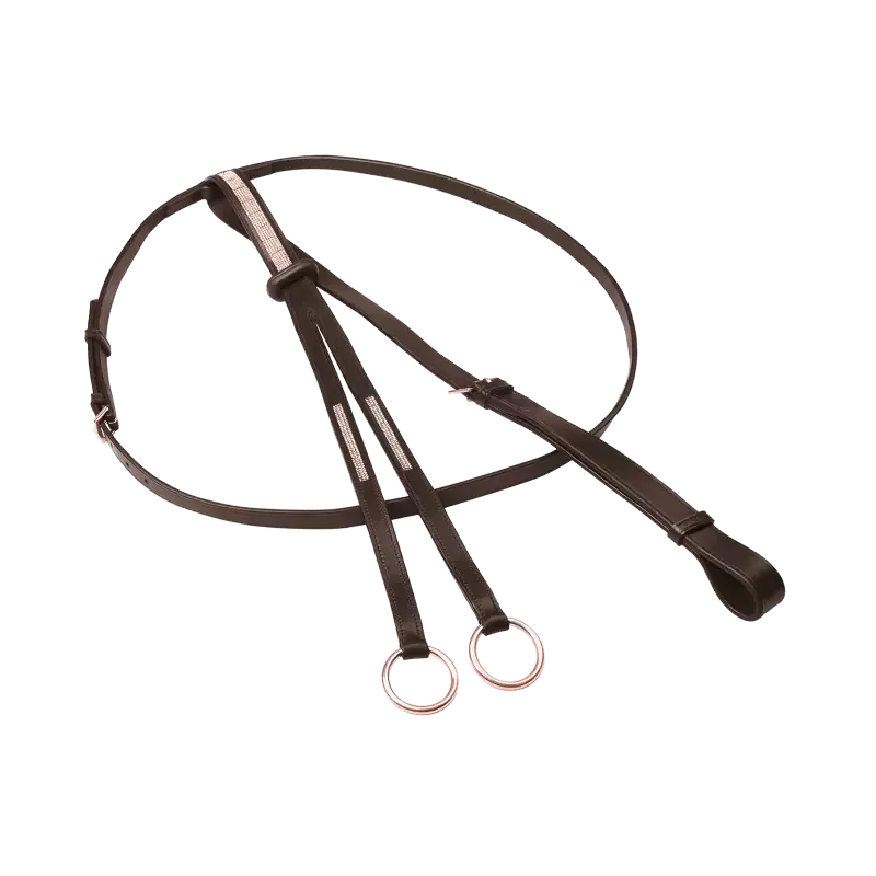 Martingale anneaux cheval dco strass X-Line Waldhausen - Cheval - Chocolat Commander Maintenant