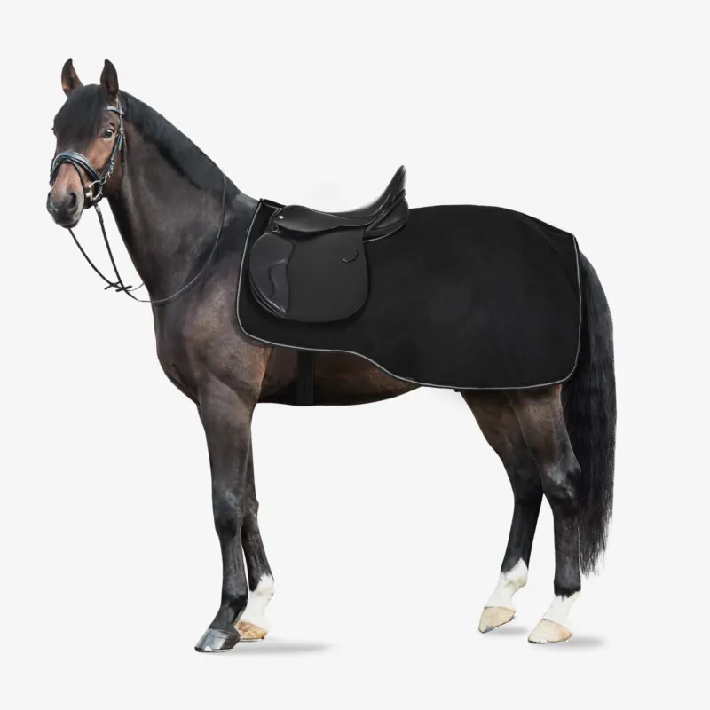 Couvre-reins polaire Kiel Horze - 125 cm - Noir Produit De Marque