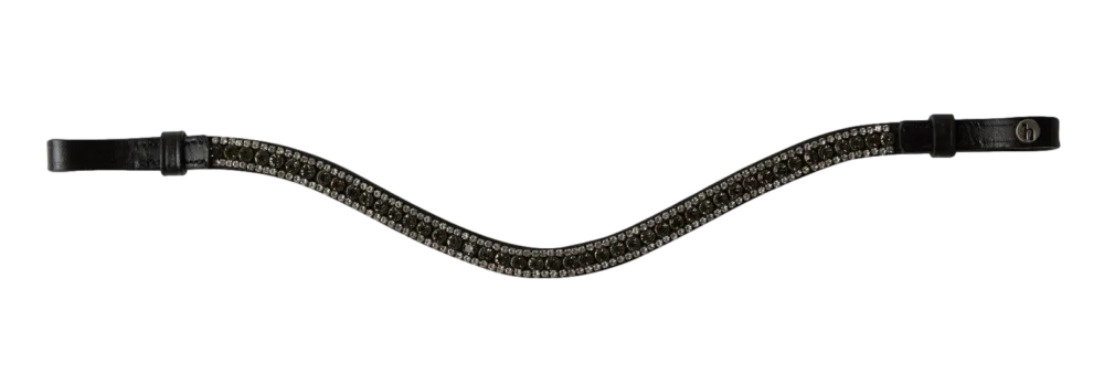 Frontal strass Horze Columbia - Cheval - Noir / argent Populaire