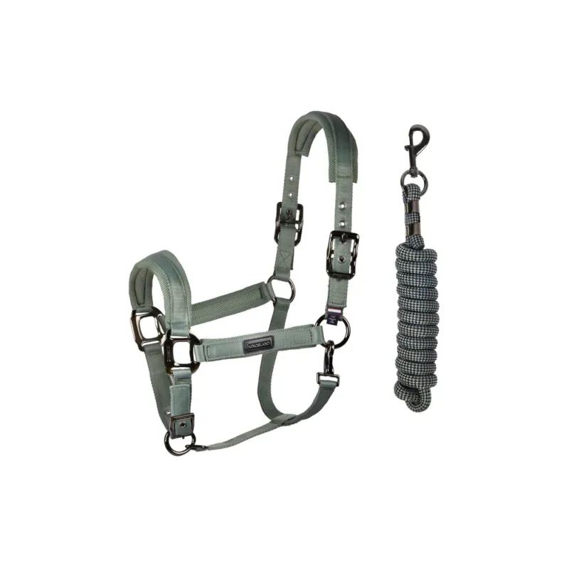 Promotion Horsegear Accessories Kingsland KLLucca cabezada de cuadra and Rope - Green Agave / COB