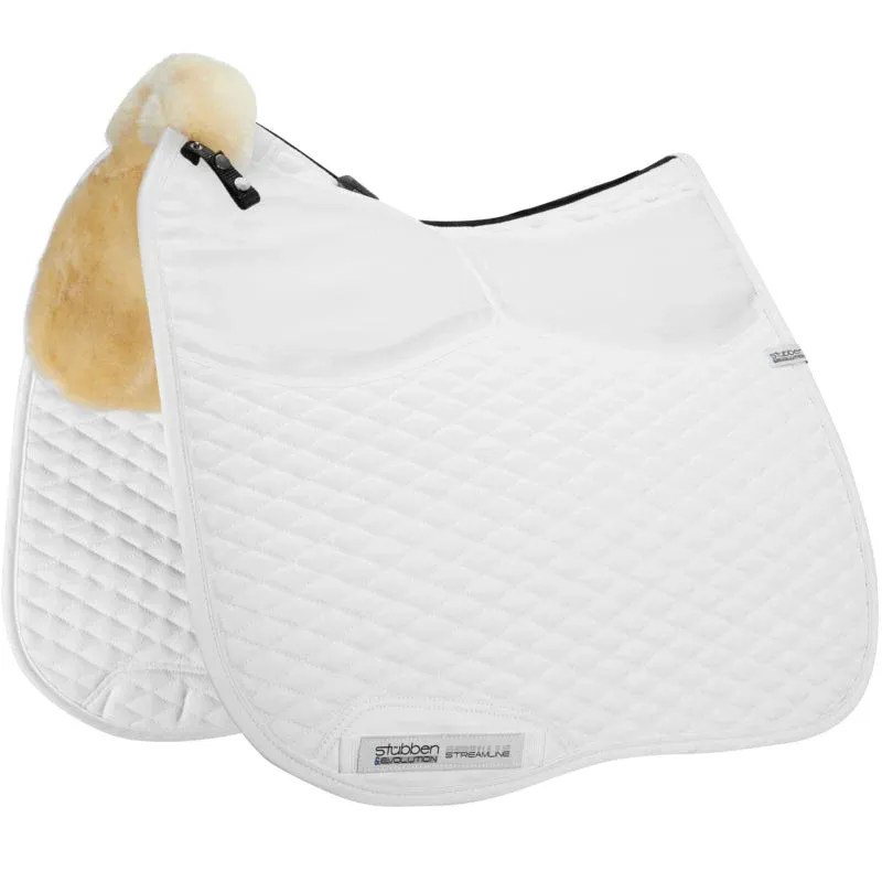 Manta para caballo Stbben Streamline Adjuster Lambswool Dressage Pad - Black Meilleure Vente