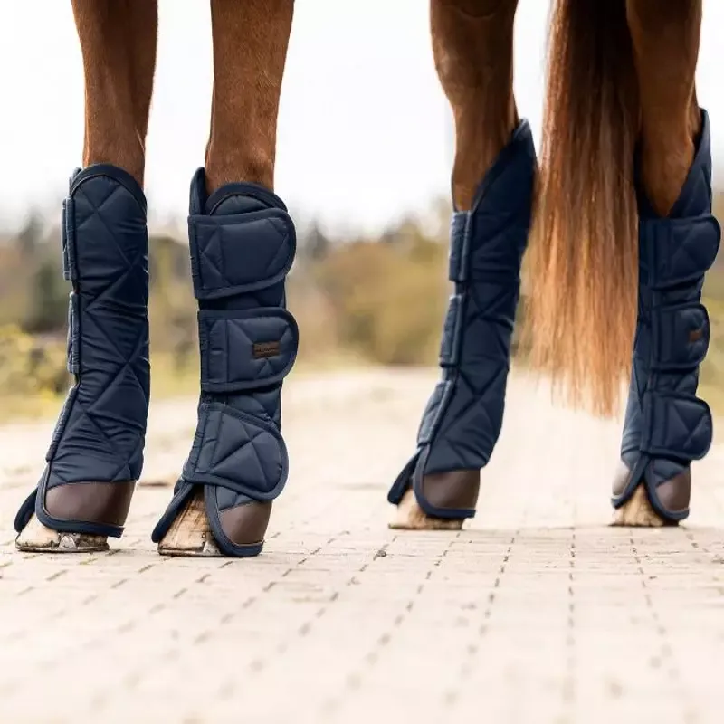 Gutres de transport cheval Exclusive Waldhausen - Cob/pur-sang - Bleu nuit Satisfait Ou Rembours