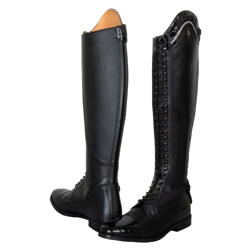 Bottes d'quitation Imperial Riding Olania Dressage Courte/Large - 40 - Noir / noir croco Haute Qualit