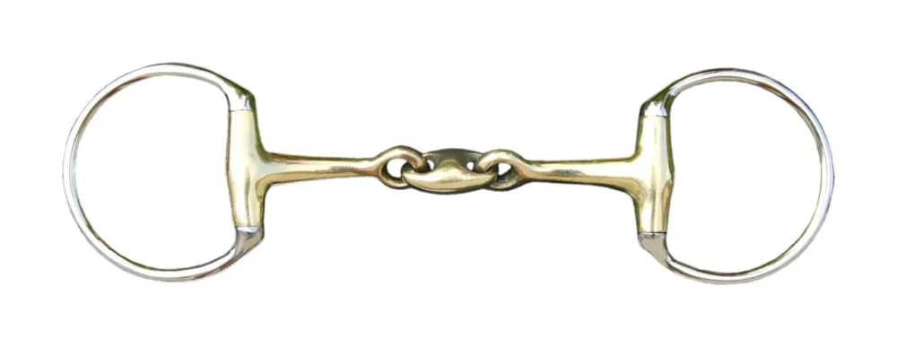Meilleur Choix Mors double brisure 18 mm en maillechort HKM - 155 mm - Couleur indicative