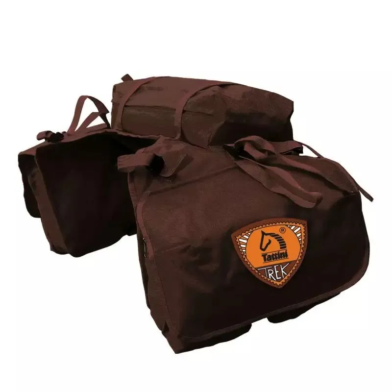 Sacoches randonne cheval Triple Trek Tattini - Marron Commande En Gros